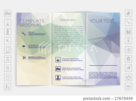 Tri-Fold Brochure mock up vector design Tri-Fold Brochure mock up vector design 17678449