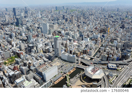 Osaka, Naniwa aerial photograph 17680046