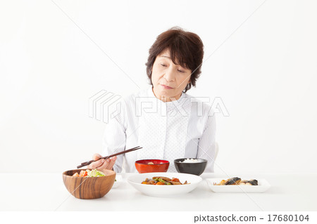 Senior woman without appetite image 17680104