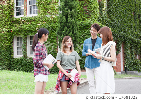 Educational image University campus life men and women 17681322