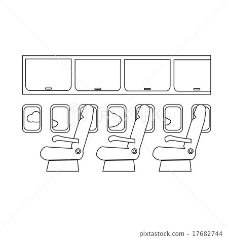 Airplane cabin seats air transportation 17682744