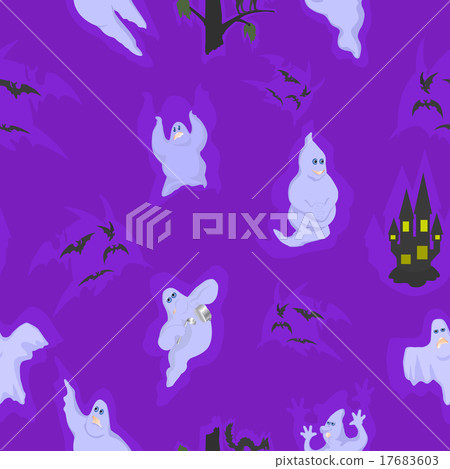 seamless with the spirits on Halloween 17683603