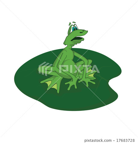 surprised cartoon frog surprised cartoon frog 17683728
