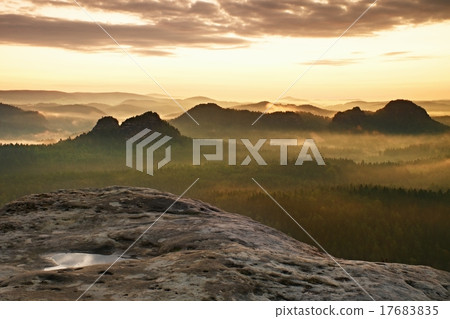 Kleiner Winterberg view. Fantastic dreamy sunrise Kleiner Winterberg view. Fantastic dreamy sunrise 17683835