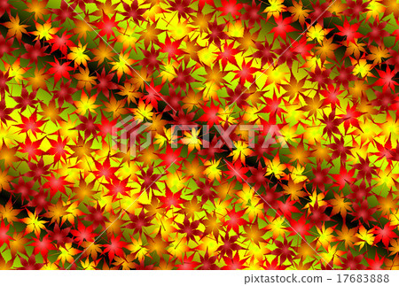 Autumn Leaves B Mix Background Black Yellow... - Stock Illustration  [17683888] - PIXTA