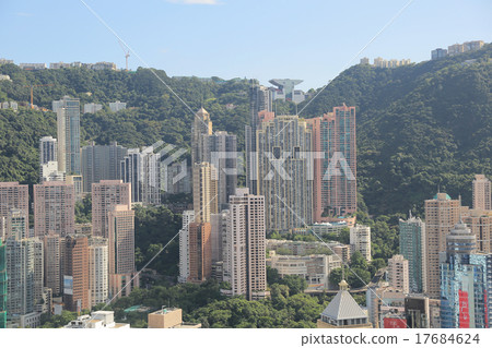 Commercial buildings in Central on high view Commercial buildings in Central on high view 17684624
