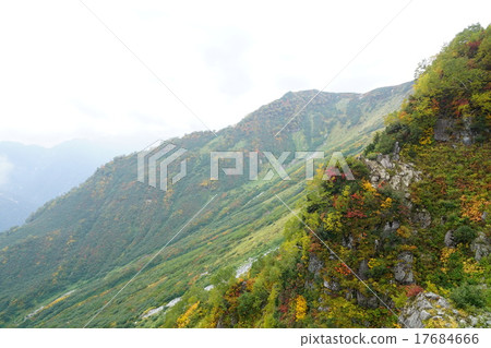 從立山黑部阿爾卑斯山路線和Taikan Feng觀看 從立山黑部阿爾卑斯山路線和Taikan Feng觀看 17684666