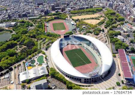 Aerial view of Nagai stadium 17684734