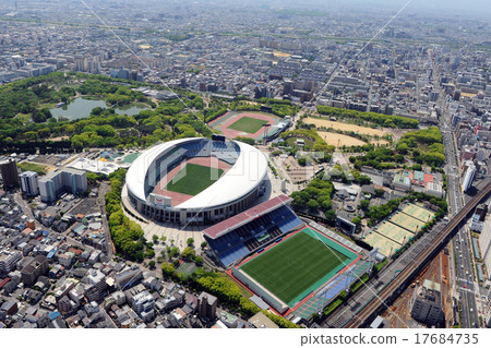 Aerial view of Nagai stadium 17684735