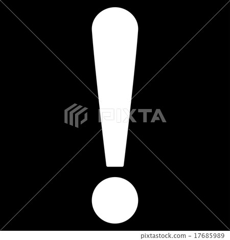 Exclamation Sign flat white color icon Exclamation Sign flat white color icon 17685989