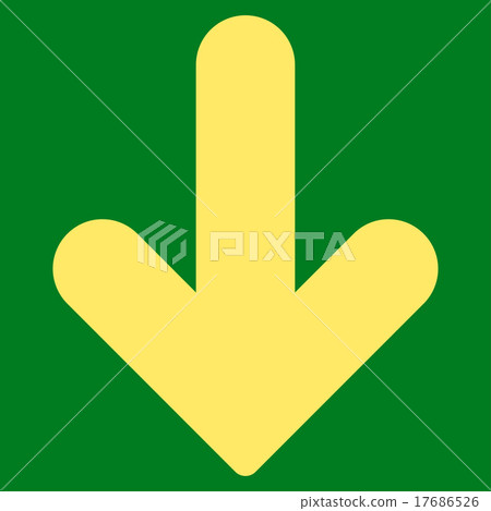 Arrow Down flat yellow color icon Arrow Down flat yellow color icon 17686526