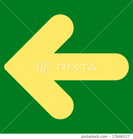 Arrow Left flat yellow color icon Arrow Left flat yellow color icon 17686527