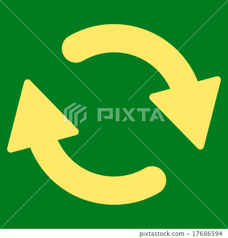 Refresh flat yellow color icon - Stock Illustration [17686594] - PIXTA