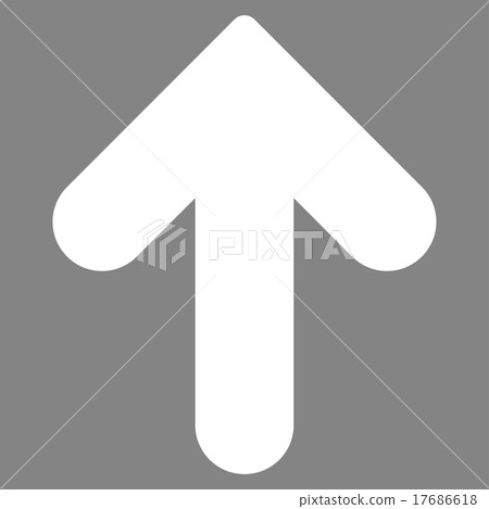 Arrow Up flat white color icon 17686618