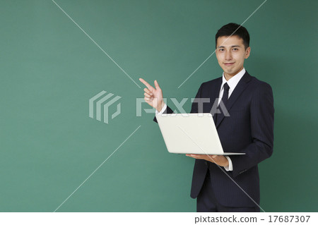 Men showing PC screens (Greenback) 17687307