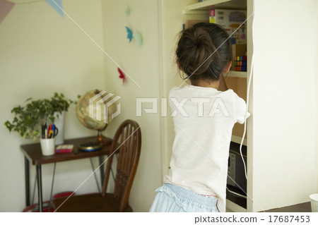 Girls playing at home Girls playing at home 17687453