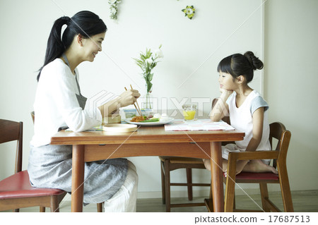 Parents and children spending time together at home Parents and children spending time together at home 17687513