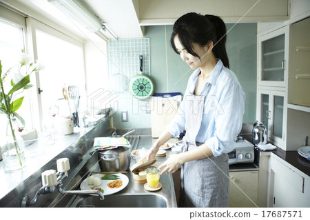 Woman doing housework 17687571