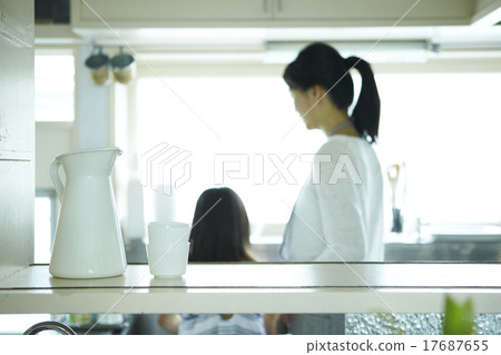 Parents and children spending time together at home 17687655