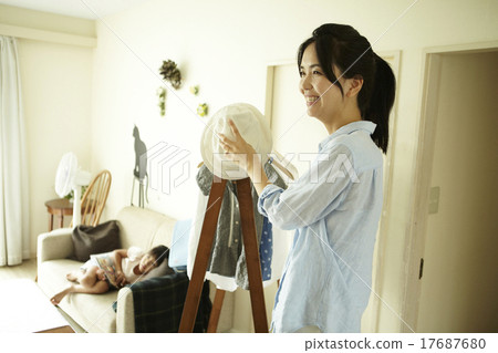Woman doing housework 17687680
