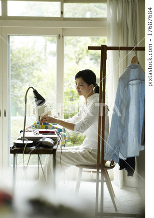 Woman doing housework Woman doing housework 17687684