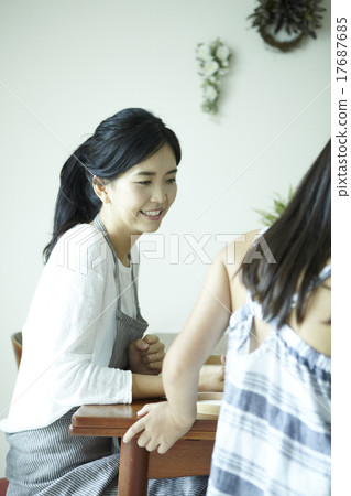 Parents and children spending time together at home 17687685