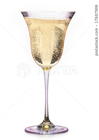 Glass of champagne isolated on a white Glass of champagne isolated on a white 17687906