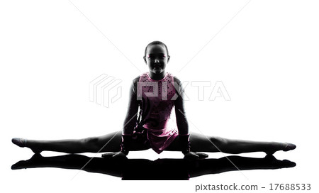 Rhythmic Gymnastics little girl silhouette 17688533