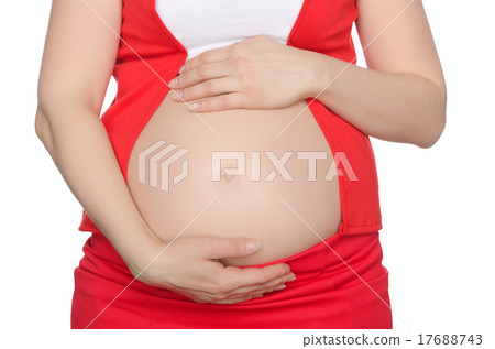 abdomen of pregnant woman 17688743