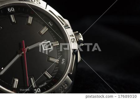 luxury man watch detail, chronograph close up luxury man watch detail, chronograph close up 17689310