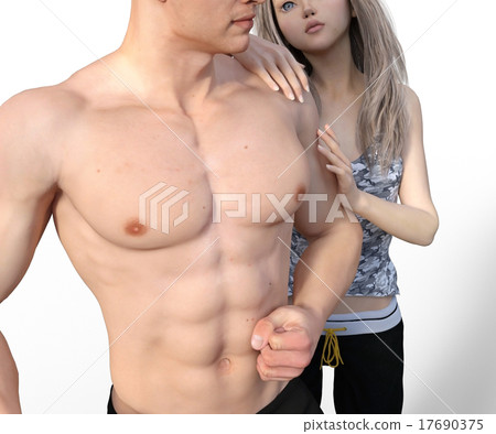 Mastered male perming3DCG illustration material Mastered male perming3DCG illustration material 17690375