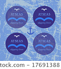 Logotype set for maritime shipping industry.   17691388