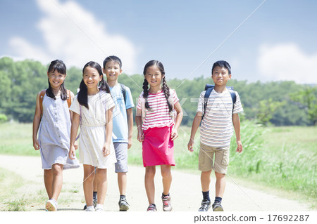 Elementary school students in school 17692287