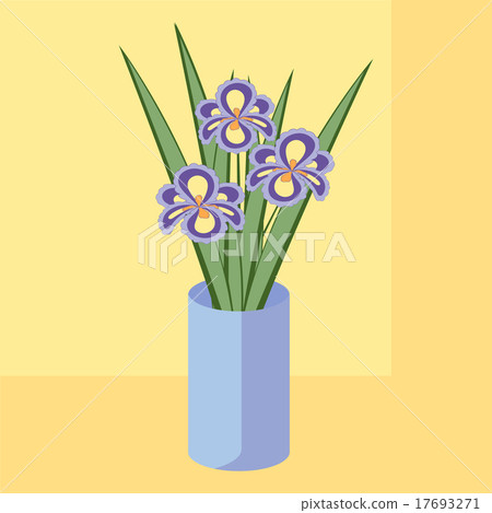 Vector illustration of bouquet of iris flowers. 17693271