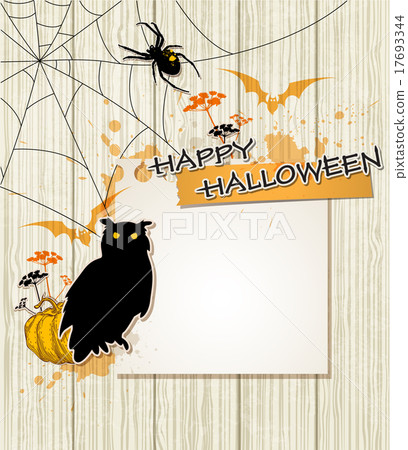 Halloween background with owl Halloween background with owl 17693344