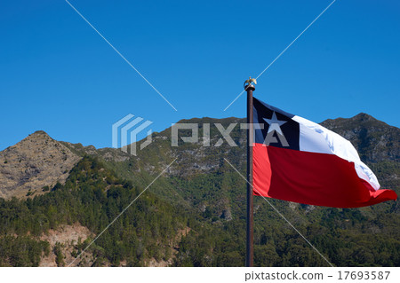 Flag of Chile on Robinson Crusoe Island 17693587