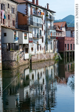 Elizondo reflected in the Baztan river Elizondo reflected in the Baztan river 17693653