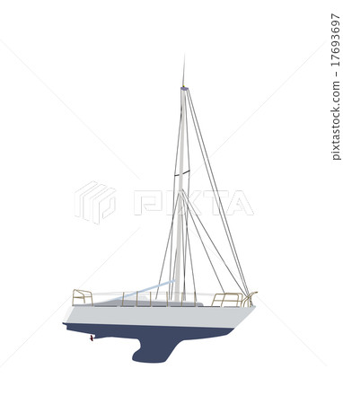 Water Boat, Sailboat. Vector Illustration. 17693697