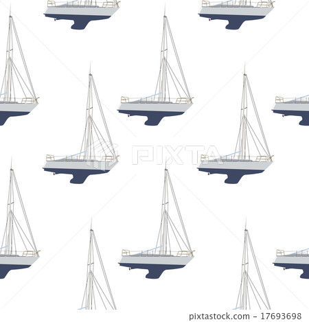 Water Boat, Sailboat Seamless Pattern Background Water Boat, Sailboat Seamless Pattern Background 17693698