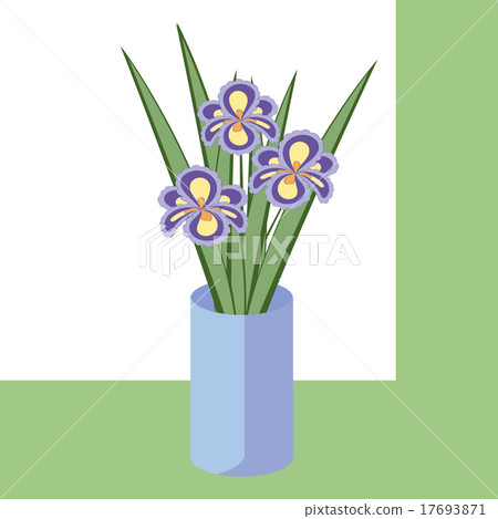 Vector illustration of bouquet of iris flowers. 17693871