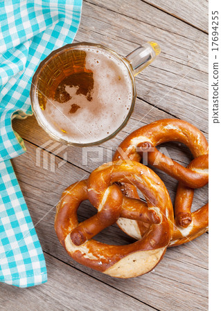 Beer mug and pretzel Beer mug and pretzel 17694255