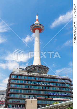 Blue sky and Kyoto Tower Blue sky and Kyoto Tower 17694524