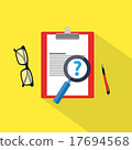 Faq icon, flat material illustration 17694568
