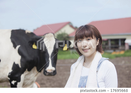 A woman working in a farm 17695668
