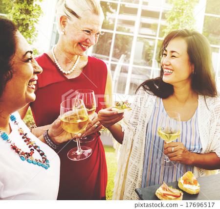 Diverse People Luncheon Outdoors Hanging out Concept 17696517