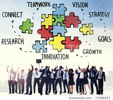 Teamwork Team Collaboration Connection Togetherness Unity Concep 17696841