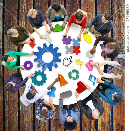 Global Communications Connection Corporate Concept 17696989