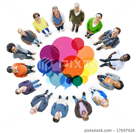 Casual People Message Talking Communication Concept Casual People Message Talking Communication Concept 17697026