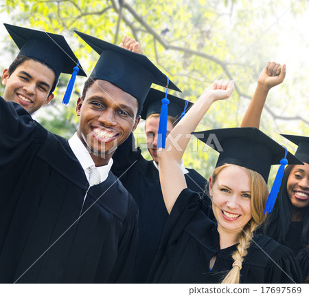 Diversity Students Graduation Success Celebration Concept 17697569