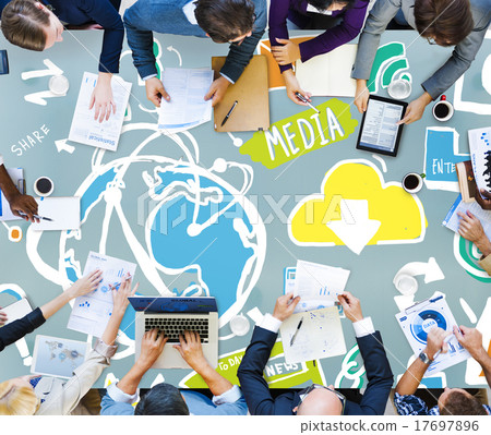 Social Media Social Networking Technology Connection Concept 17697896